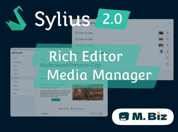 🚀 Nouveaux plugins Sylius 2 : Rich Editor & Media Manager