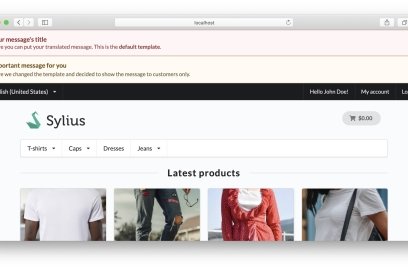 Display an informative message on your Sylius e-shop