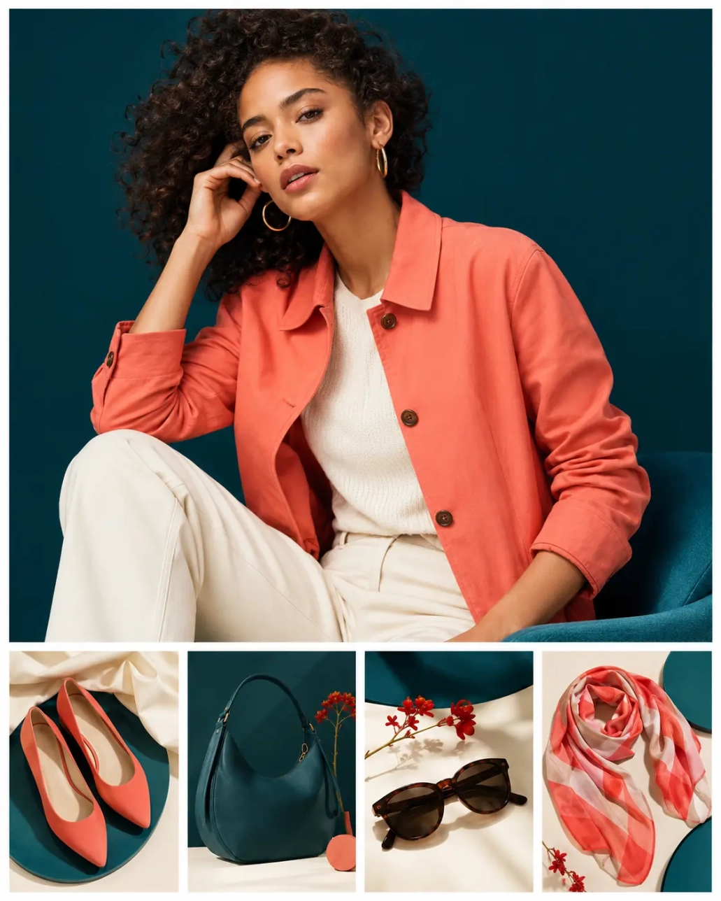 Exemple d’annonce Collection Pinterest avec un visuel principal et plusieurs produits