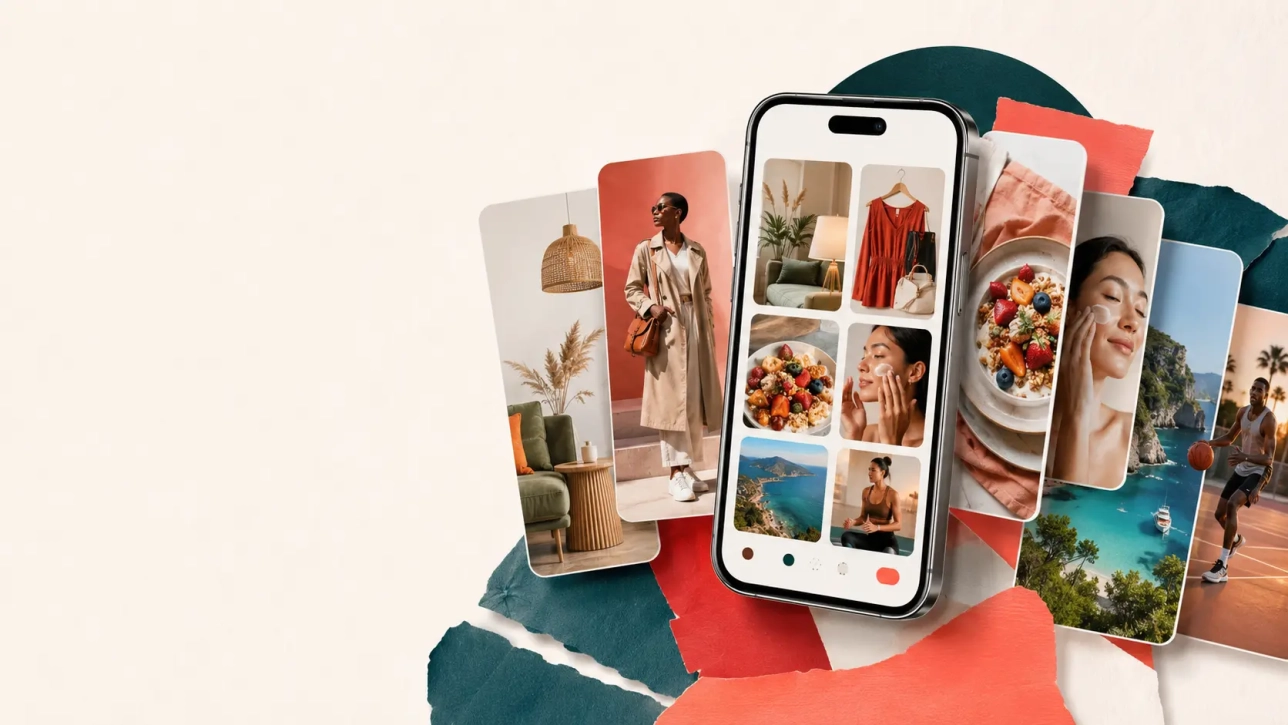 Illustration des principaux formats Pinterest Ads sur mobile
